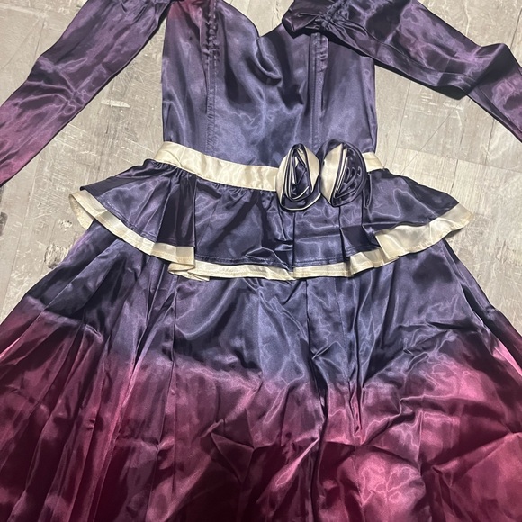 Gunne Sax vintage Elegant Purple Ombre Dress w bodice sz 5 RARE - Picture 10 of 11